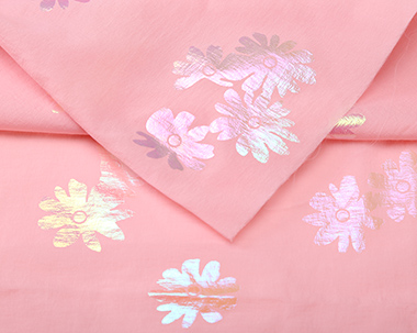 渭南crinkly nylon taffeta hot foil gold stamping fabric gilding fabric