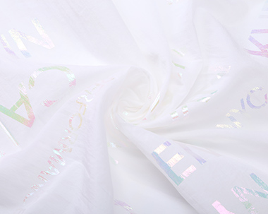 渭南380T nylon taffeta crinkle with hot stamping foil golden coating fabric