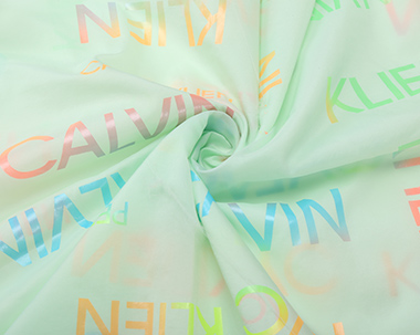 渭南RPET gold stamping printed 20D breathable Recycled nylon taffeta fabric