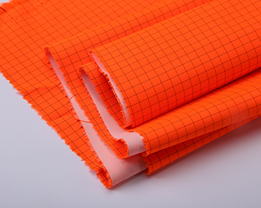 渭南Fluorescent orange lattice flame retardant oxford waterproof fabric